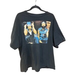 Cheech & Chong Mens Graphic T-Shirt Black XL Short Sleeve 100% Cotton Tee